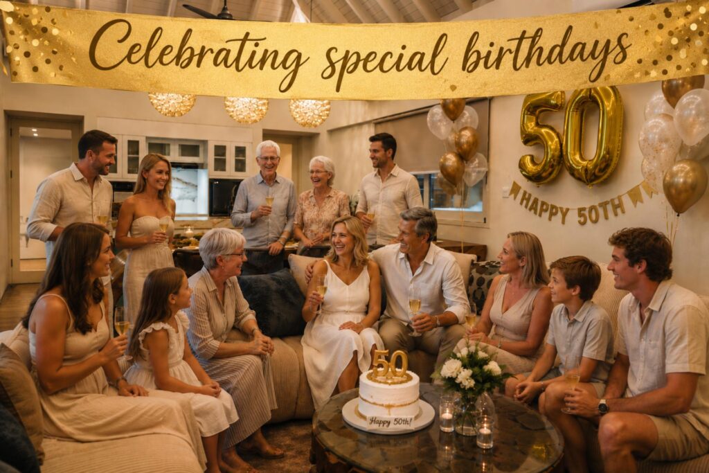 Special birthdays image with banner